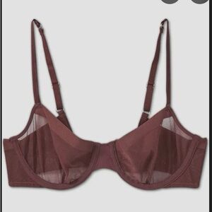 Auden Women's Mesh Unlined Demi Coverage Underwire Bra Size 38 B